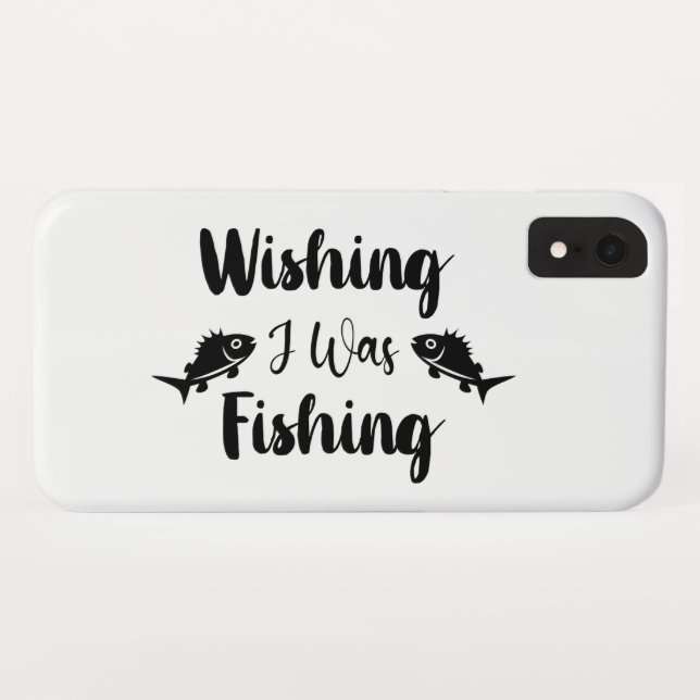 Capa Para iPhone, Case-Mate Queria estar pescando uma citação engraçada (Verso (Horizontal))