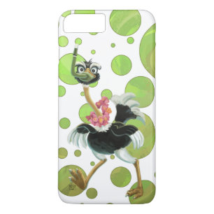 Capa iPhone 8 Plus/7 Plus Raça de avestruz no pântano