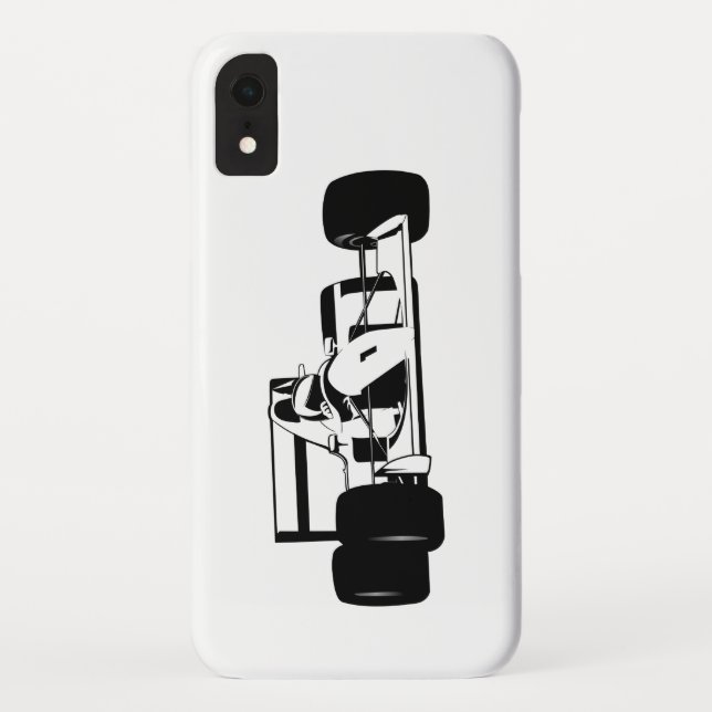 Capa Para iPhone, Case-Mate Race Car Silhouette preto e branco (Verso)