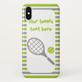 Capa Para iPhone Da Case-Mate Racket de tênis e faixas verdes de esferas