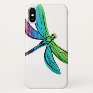 Capa Para iPhone X Rainbow Dragonfly