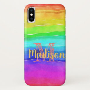 Capa Para iPhone Da Case-Mate Rainbow Pride Stripes Watercolor Denominação Inici