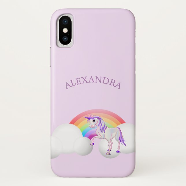 Capa Para iPhone, Case-Mate Rainbow Unicorn Magical Cute Personal (Verso)