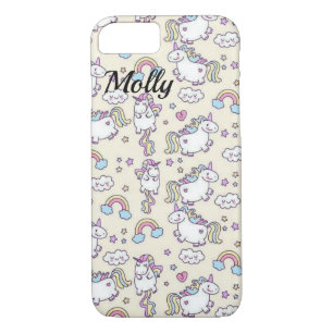Capa Para iPhone Da Case-Mate Rainbow Unicorn NAME Kawaii Cute Sweet