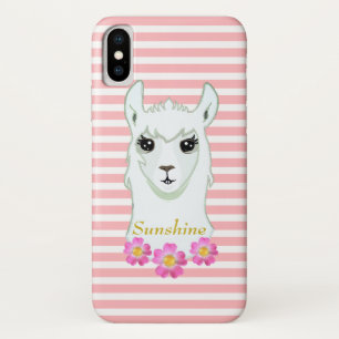 Capa Para iPhone Da Case-Mate Rainha do lama no rosa e no branco