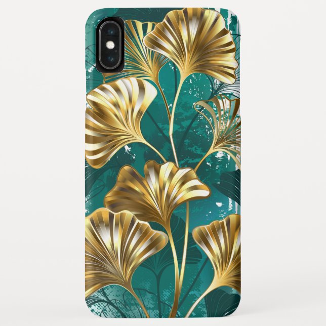 Capa Para iPhone, Case-Mate Ramificação com Ouro deixa Ginko Biloba (Verso)