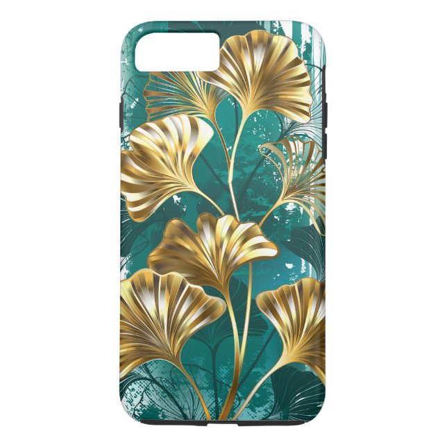 Capa Para iPhone, Case-Mate Ramificação com Ouro deixa Ginko Biloba (Verso)