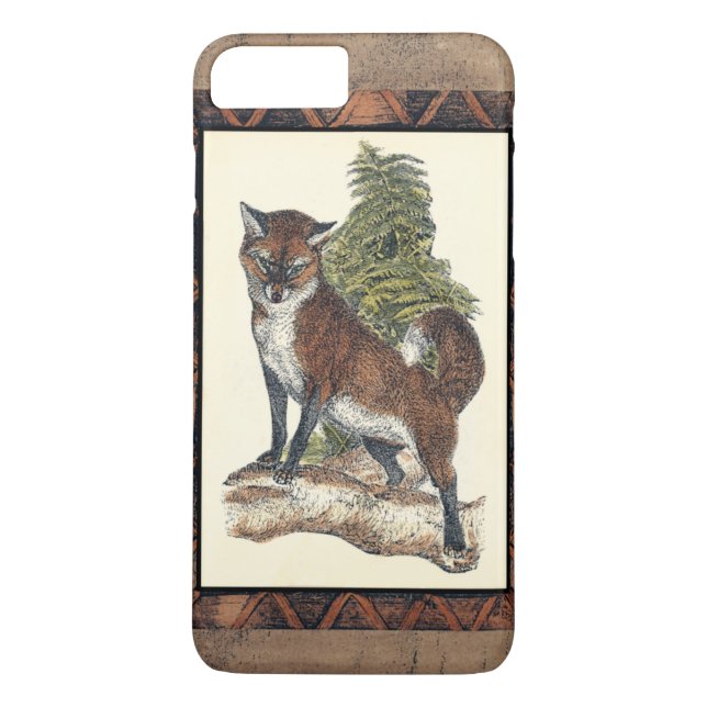 Capa Para iPhone, Case-Mate Raposa Rústica Espetando em um tronco de árvore (Verso)