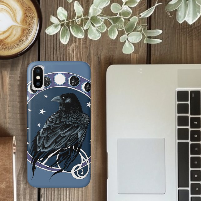 Capa Para iPhone, Case-Mate Raven Moon Phases Stars Azul (Criador carregado)