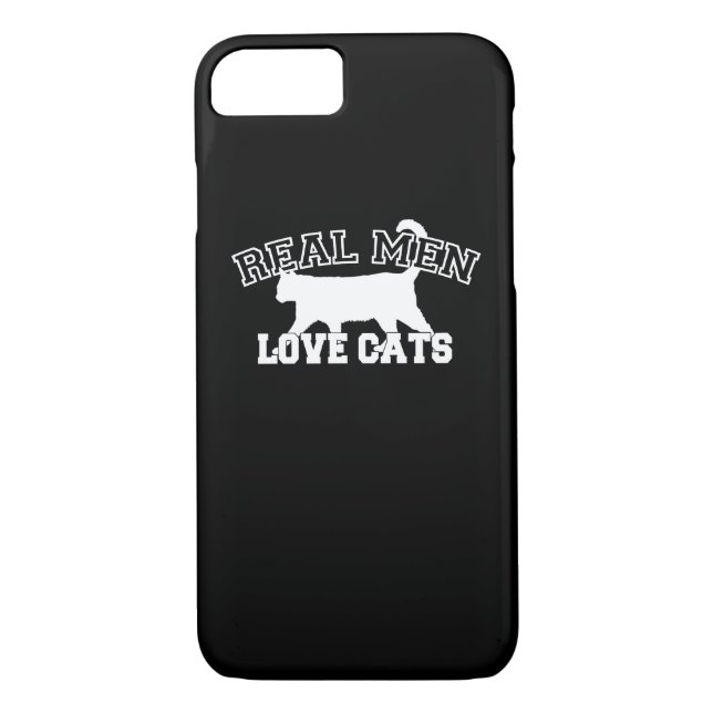 Capa Para iPhone, Case-Mate Real Men Love Cats Statement (Verso)