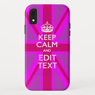 Capa Para iPhone XR Receba seu texto tranquilo sobre a tomada Fuchsia