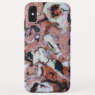 Capa Para iPhone Da Case-Mate Red and Black Brecciated Marble Stone Texture with