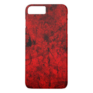 Capa iPhone 8 Plus/7 Plus Red Black grunge abstrato digital art