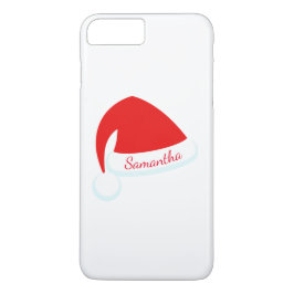 Capa iPhone 8 Plus/7 Plus Red Personalized Santa Hat iPhone 7