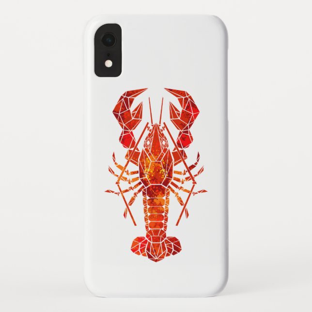 Capa Para iPhone, Case-Mate Red polygonal lobster (Verso)
