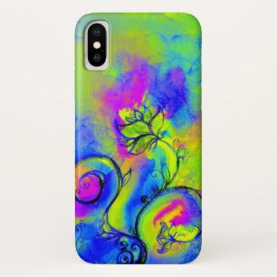 Capa Para iPhone Da Case-Mate Redemoinho floral verde roxo do amarelo LUNÁTICO