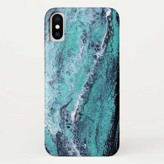 Capa Para iPhone, Case-Mate Redemoinho Preto Verde (Verso)