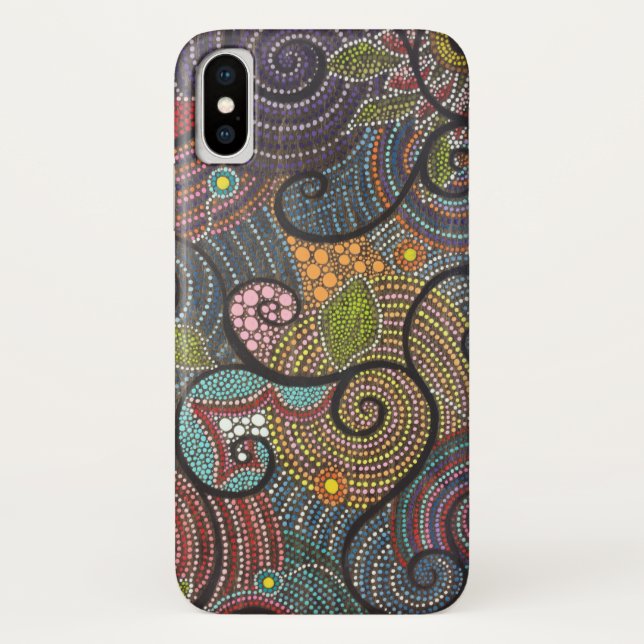 Capa Para iPhone, Case-Mate Redemoinhos e pontos do Fling de Boho (Verso)