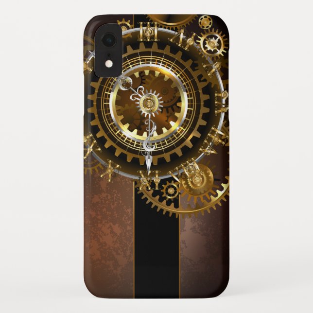 Capa Para iPhone, Case-Mate Relógio a vapor com engrenagens antigas (Verso)