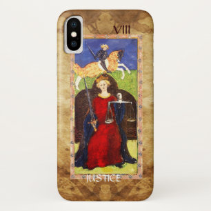 CAPA PARA iPhone X  RENASCIMENTO ANTIGO TAROTS 8/JUSTIÇA