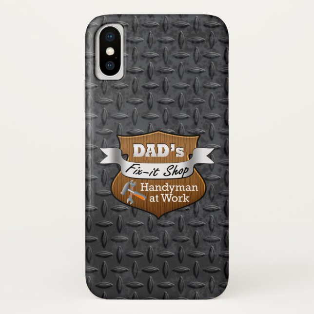 Capa Para iPhone, Case-Mate Reparo-ele do pai engraçado dia dos pais acessível (Verso)