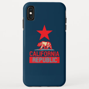 Capa Para iPhone XS Max República da Califórnia em Decor de Estilo Verme