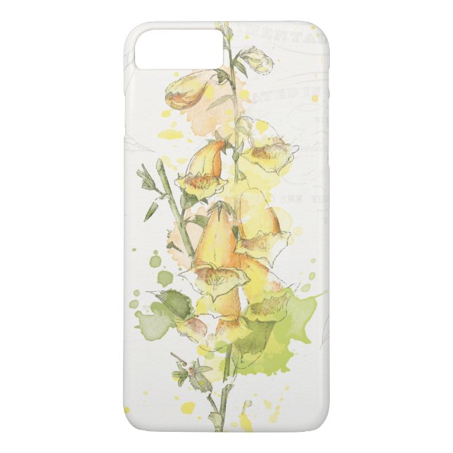 Capa Para iPhone, Case-Mate Respingo amarelo floral (Verso)