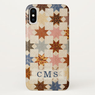 Capa Para iPhone Da Case-Mate Retalhos da antiguidade da estrela da edredão  