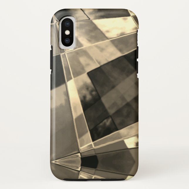 Capa Para iPhone, Case-Mate Retângulos inclinados em tons de madeira ou bege? (Verso)