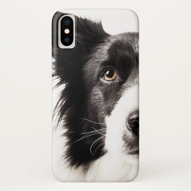 Capa Para iPhone, Case-Mate Retrato de border collie (Verso)