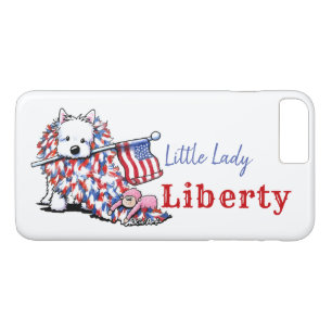 Capa iPhone 8 Plus/7 Plus Retrato do KiniArt Liberty Westie