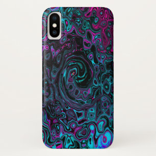 Capa Para iPhone Da Case-Mate Retro Aqua Magenta e Abstrato preto