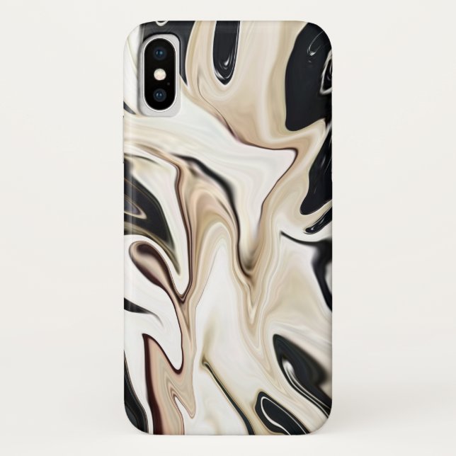 Capa Para iPhone, Case-Mate Retro elegante abstrato cor fluido digital (Verso)
