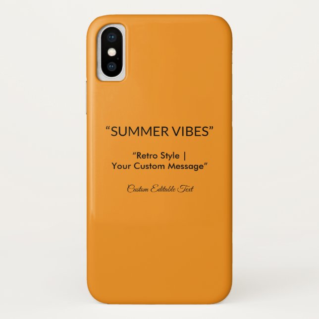 Capa Para iPhone, Case-Mate Retro Orange Texture – Summer Vibes Art (Verso)