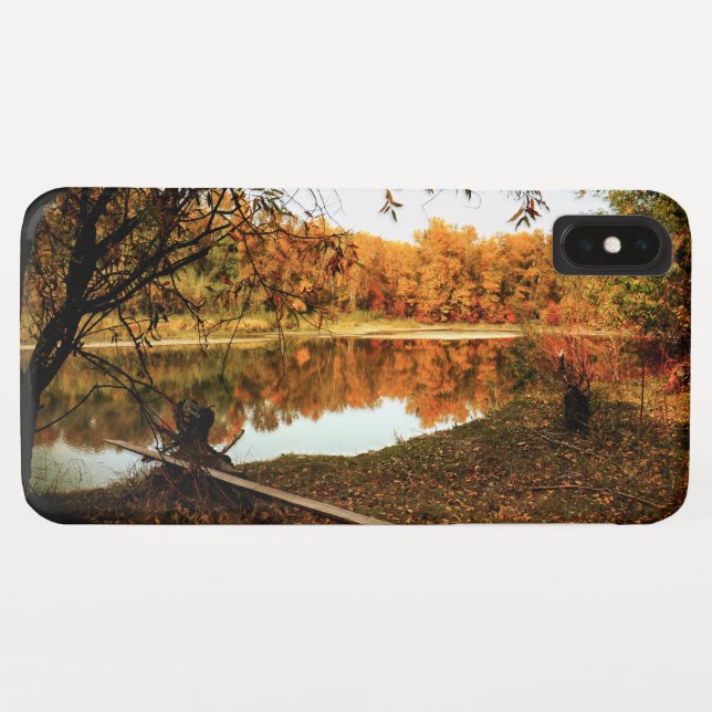 Capa Para iPhone, Case-Mate Rio de outono da Floresta de Reflexão (Verso (Horizontal))