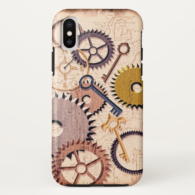Capa Para iPhone, Case-Mate Rodas, Artes, Chaves, Tintas De Óleo De Mapas Anti (Verso)