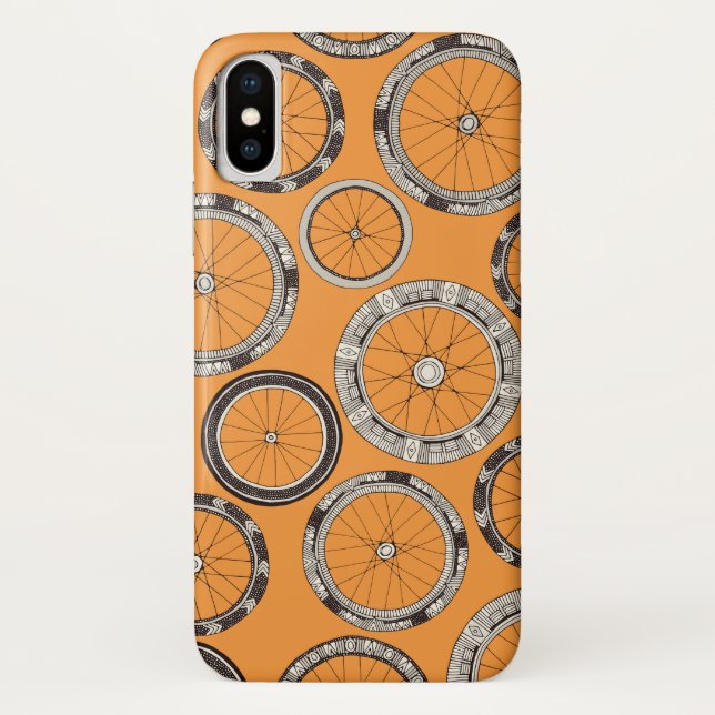 Capa Para iPhone, Case-Mate rodas de bicicleta âmbar (Verso)