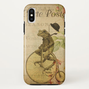 Capa Para iPhone Da Case-Mate Rosa de Bicicleta Sapo de Cartão Postal Francês Vi