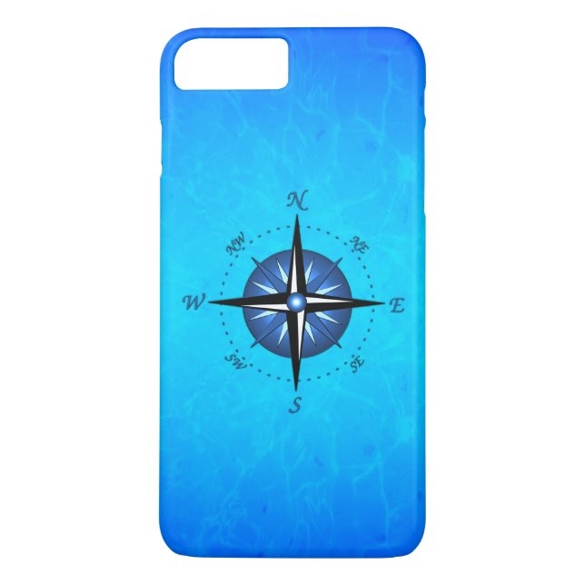 Capa Para iPhone, Case-Mate Rosa de compasso azul (Verso)