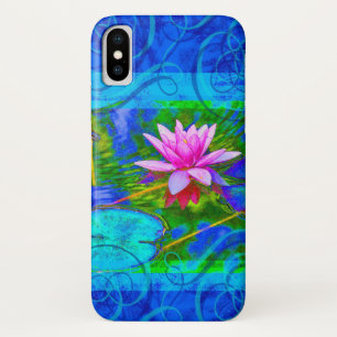 Capa Para iPhone X Rosa de jardim italiano Waterlily elegante