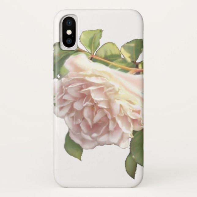 Capa Para iPhone, Case-Mate Rosa de pêssego azul (Verso)