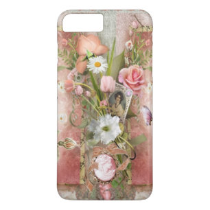 Capa iPhone 8 Plus/7 Plus Rosa de Vintage