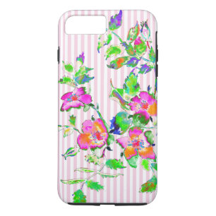 Capa Para iPhone Da Case-Mate Rosa de Vintage - Strips rosa e branco