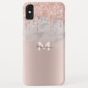 Capa Para iPhone Da Case-Mate Rosa Dourado Glitter Drives Suspende o Nome do Mar