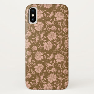 Capa Para iPhone Da Case-Mate Rosa e teste padrão floral de Brown