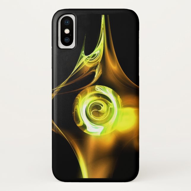 CAPA PARA iPhone, Case-Mate  ROSA FRACTAL AMARELO MARROM BRANCO (Verso)