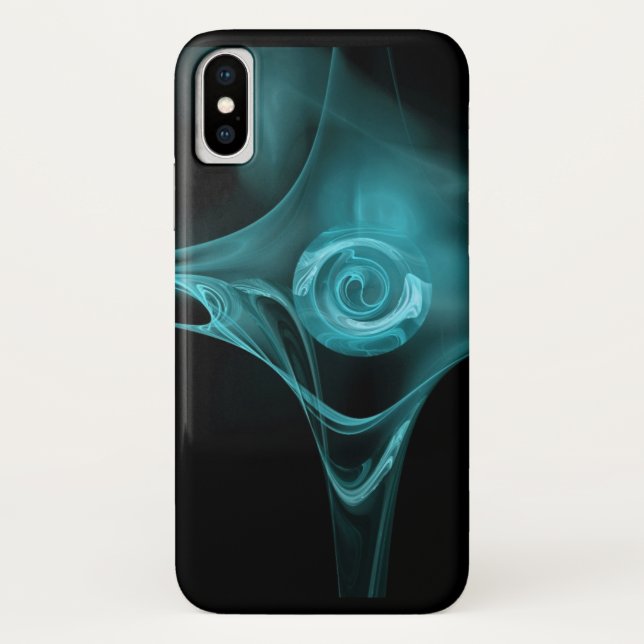 CAPA PARA iPhone, Case-Mate  ROSA FRACTAL AZUL-CLARO (Verso)