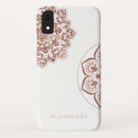 Rosa Gold Foil Indian Mandala Monograma