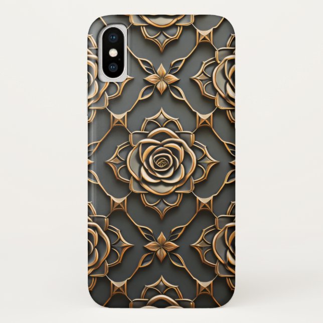 Capa Para iPhone, Case-Mate Rosa Metálico Elegante Russo (Verso)