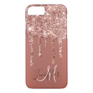 Capa iPhone 8/7 Rosa personalizado, Dourado, brilha, luxo